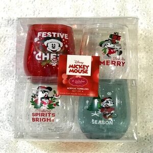 NWT Mickey Mouse Christmas Tumblers